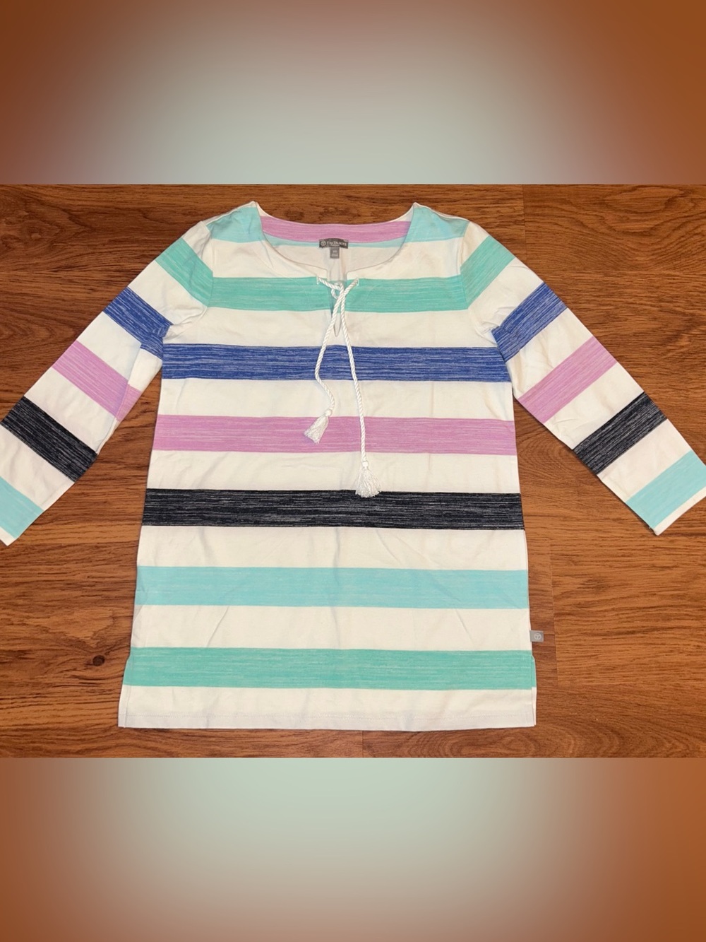 Talbots Striped Top with Ties in the front - Size XS